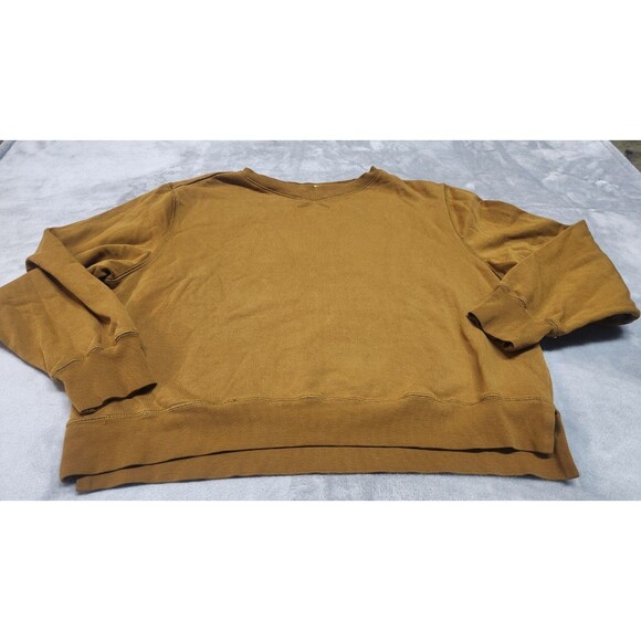 Alex Mill XL Tan Garment Dyed Lightweight Crew Neck Sweatshirt - Picture 2 of 9